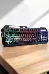 Q Klavye RGB Işıklı Klavye Ve Mouse Seti Kablolu Mouse Hediyeliş-4