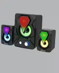 RGB Işıklı USB Hoparlör Seti 9W Çıkış Gücü Derin Bas-3
