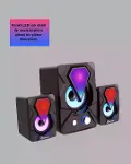 RGB Işıklı USB Hoparlör Seti 9W Çıkış Gücü Derin Bas-4