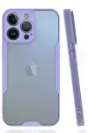 Apple iPhone 14 Pro Max Kılıf Platin Silikon - Lila-1