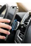 Araç İçi Manyetik Telefon Tutucu Havalandırma Izgarası Uyumlu Telefon Tutacağı-9