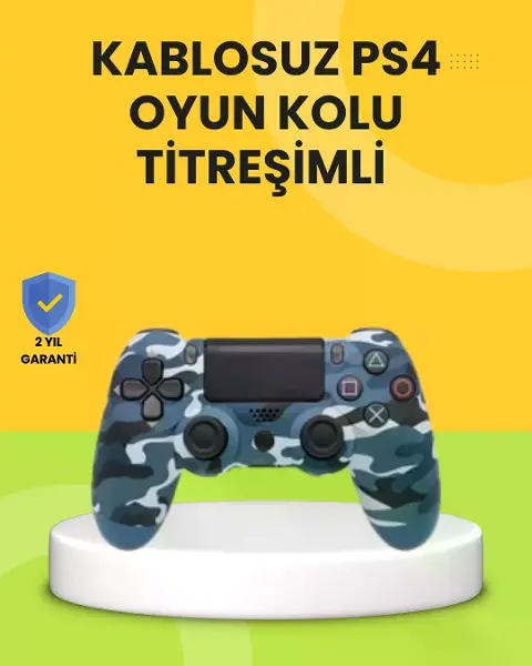 PS4 Uyumlu Kablosuz Oyun Kolu Ergonok Çift Titreşimli