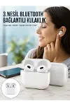3.Nesil İOS Android Uyumlu Bluetooth 5.0 Beyaz Çağrı Cevaplama Yeni Nesil-1