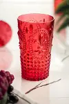 Akrilik Kırmızı Tekli Uzun Bardak & Su Meşrubat Bardağı 750 ml ( Büyük Boy & Cam Değildir )-1