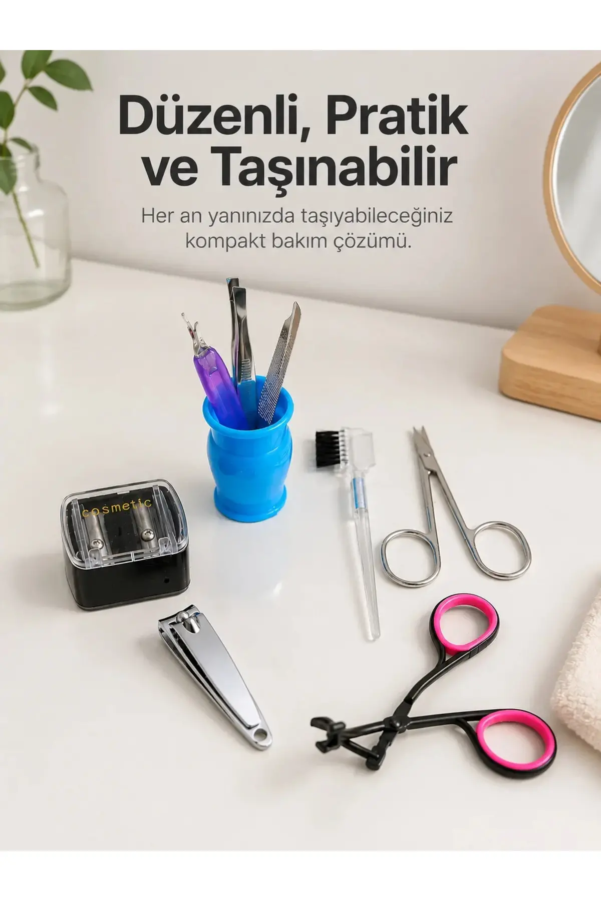 Paslanmaz Çelik Manikür Seti Tırnak Kaş ve Kişisel Bakım Aletleri