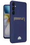 Samsung Galaxy A55 5G Kılıf Kelvin Kartvizitli Silikon - Lacivert-2