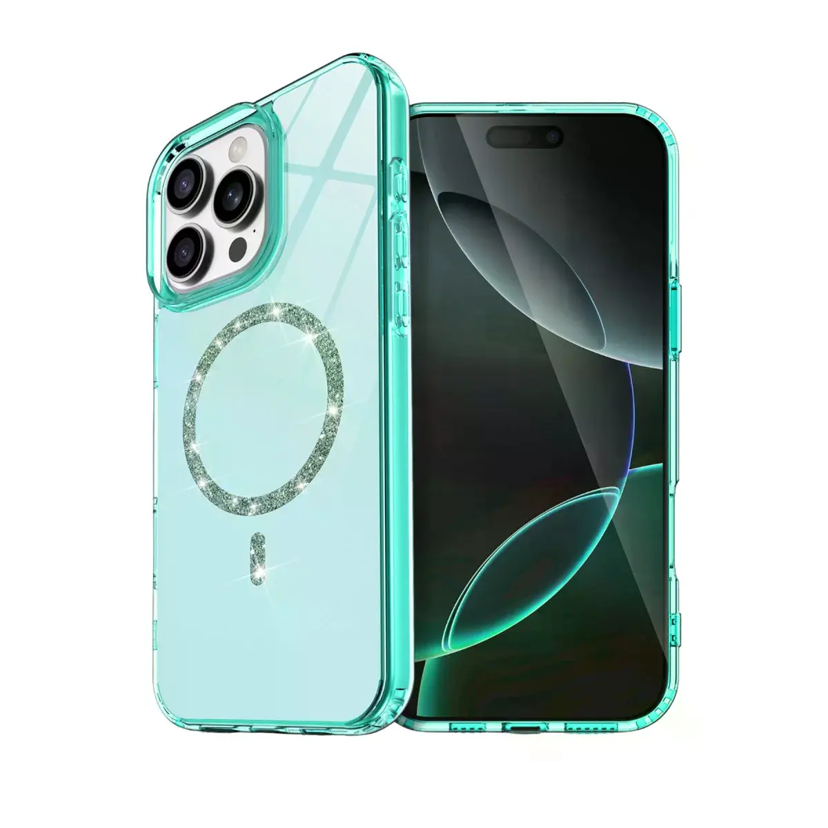 Apple İphone 16 Pro Max Live Diamond Magsafe Kapak - Yeşil