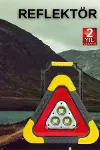 Işıklı Üçgen Reflektör Led Projektör Acil Durum Feneri Flaşör 500 Lümen-1