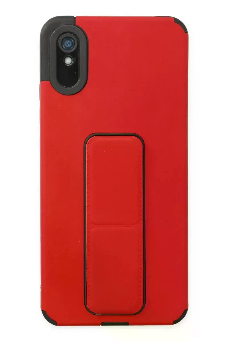 Xiao Red 9A Kılıf Mega Standlı Silikon - Kırmızı
