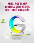 Akıllı Uyku Lambası Gündoğumu Alarmı Kablosuz Şarj ve Müzik Çalar-1