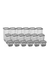 18'li 3 Boy Kavanoz Seti & Saklama Kabı & Erzak Kabı 6x650/1300/1900 Ml (40 Lı Etiket Hediyeli)-2