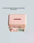 Çocuklar İçin Pembe ATM Görünümlü Elektronik Kumbara-5