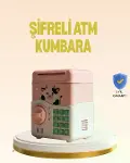 Çocuklar İçin Pembe ATM Görünümlü Elektronik Kumbara-1