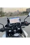 Motosiklet Gidon Telefon Tutucu–360° Döner, Kaymaz Sabitleme Sistemli, Sarsıntı Önleyici Telefon Tut-2