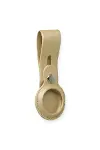 Airtag Askılı Deri Kılıf - Gold-1