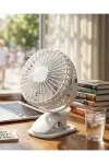 Şarjda ve Fişte Çalışabilen Portatif Mini Fan-1