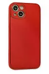 Apple iPhone 14 Plus Kılıf Coco Deri Silikon Kapak - Kırmızı-3