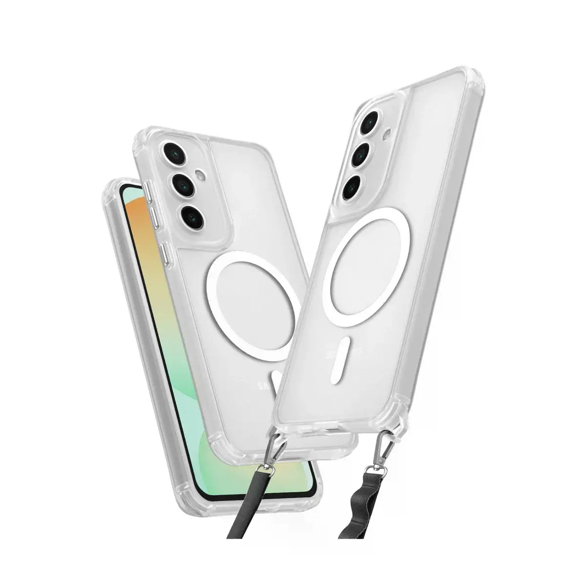 Samsung Galaxy S24 Fe Kılıf Enka Magsafe Silikon Kılıf - Şeffaf