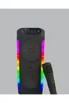 Yüksek Ses Güçlü Kablosuz Hoparlör Karaoke Mikrofonlu-4