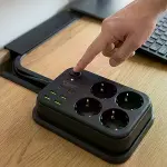 Çoklu Priz Uzatma Kablosu 4 Soket + 4 USB + 2 Type-C – Termal Akım Korumalı, Isıya Dayanıklı, Çocuk-4