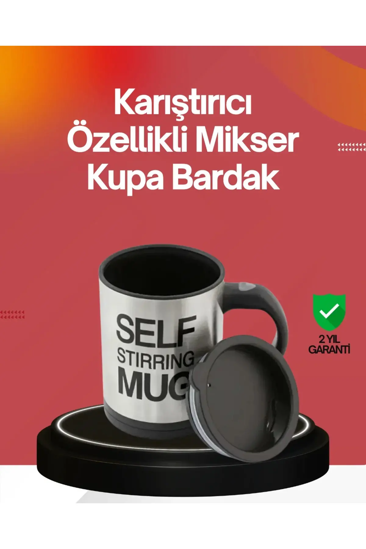 Kendi Kendini Karıştıran Termos Kupa | Güçlü Motor ve Çift Katmanlı Isı Koruma