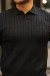 Erkek Saç örgü Desen Uzun Kollu Triko-4