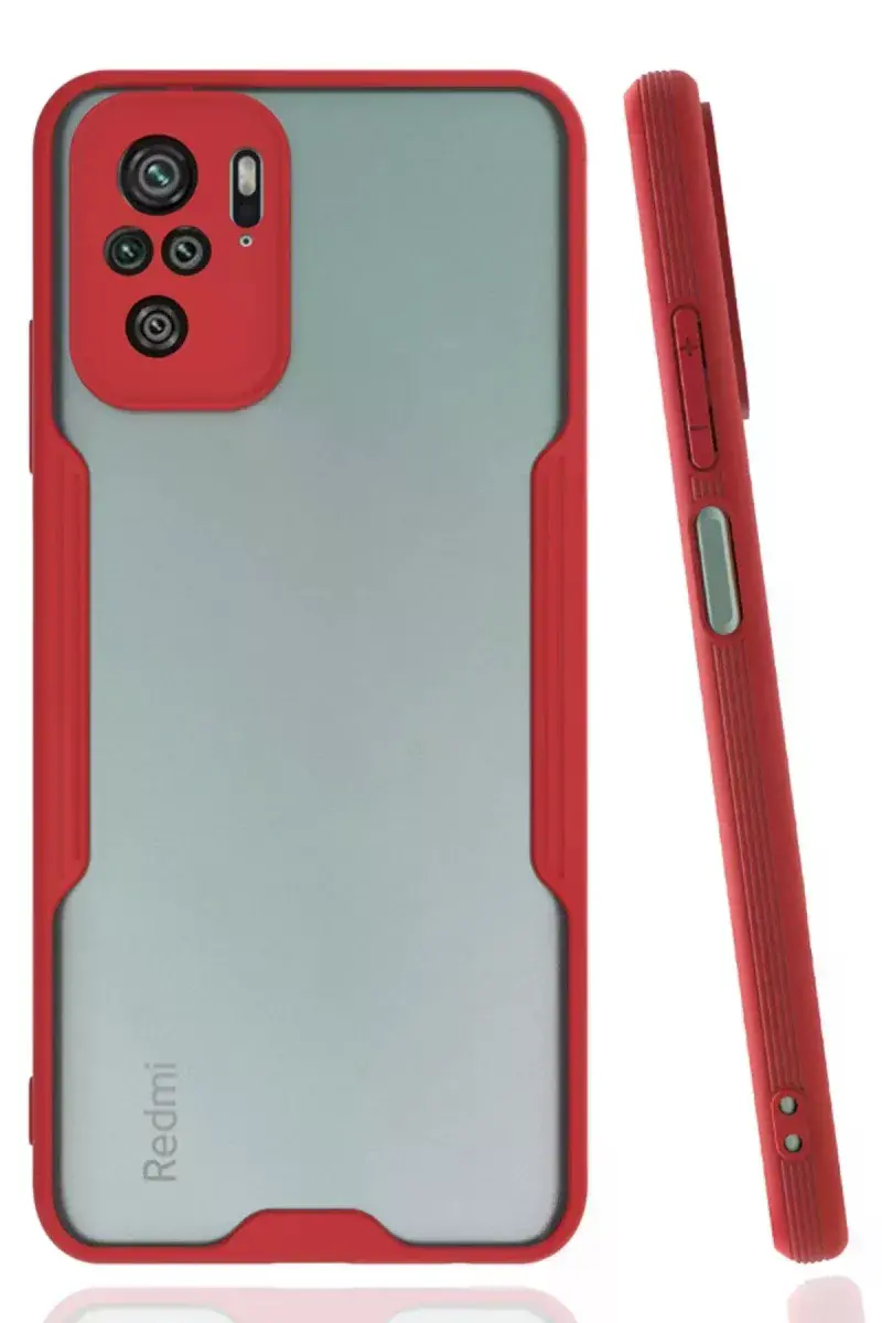 Xiao Red Note 10 Kılıf Platin Silikon - Kırmızı