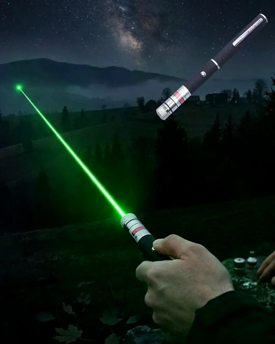 Yeşil Lazer Kalem Sunum ve Outdoor Kullanım İçin Güçlü Işın