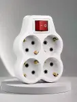 Kablosuz Duvar Tipi 4’lü Priz Çoklayıcı Anahtarlı Elektrik Priz Çoğaltıcı-4