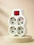 Kablosuz Duvar Tipi 4’lü Priz Çoklayıcı Anahtarlı Elektrik Priz Çoğaltıcı-5