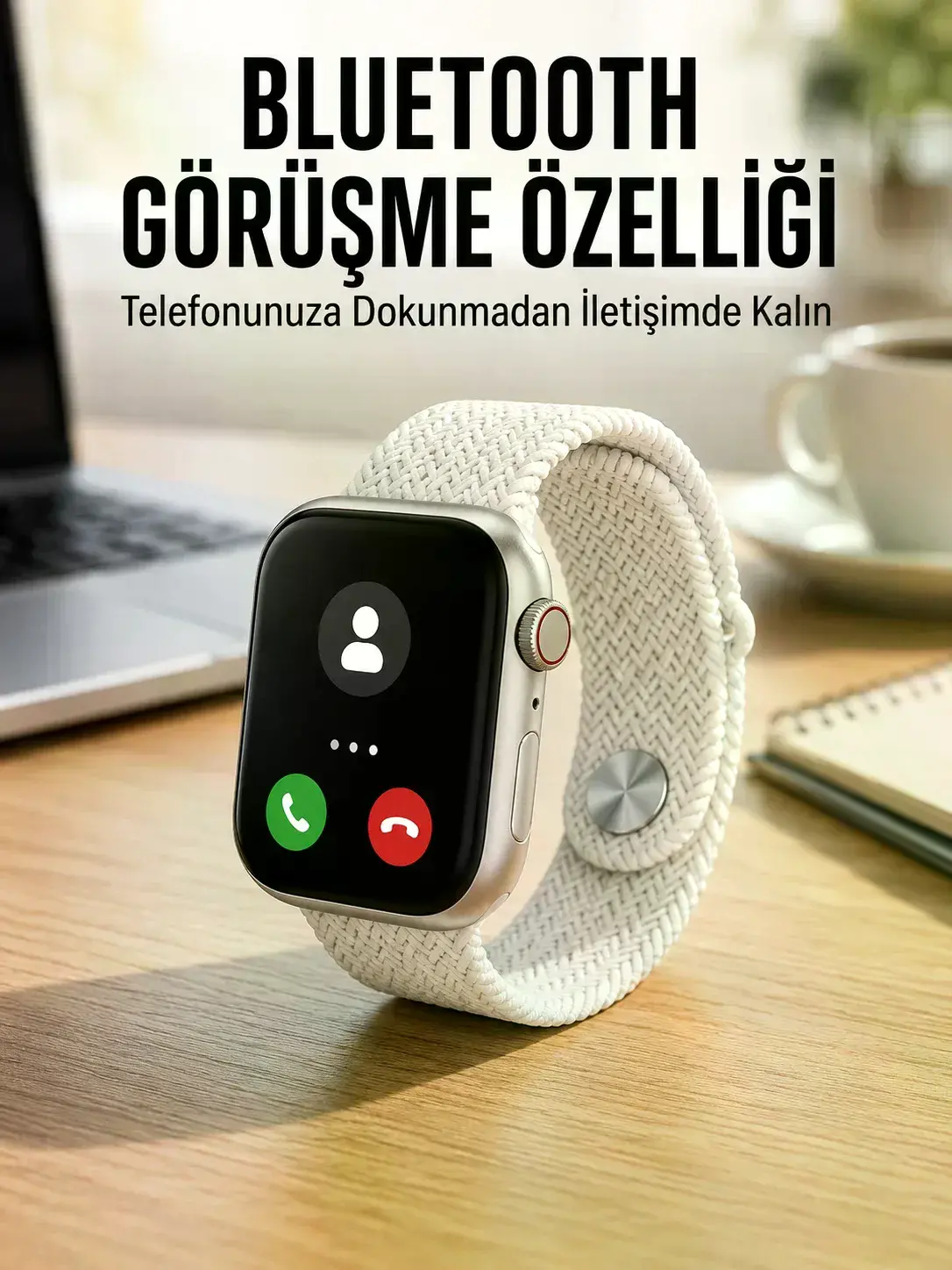 Akıllı Saat Tema Değiştirme Uyku ve Sağlık Takibi Bluetooth Bağlantılı