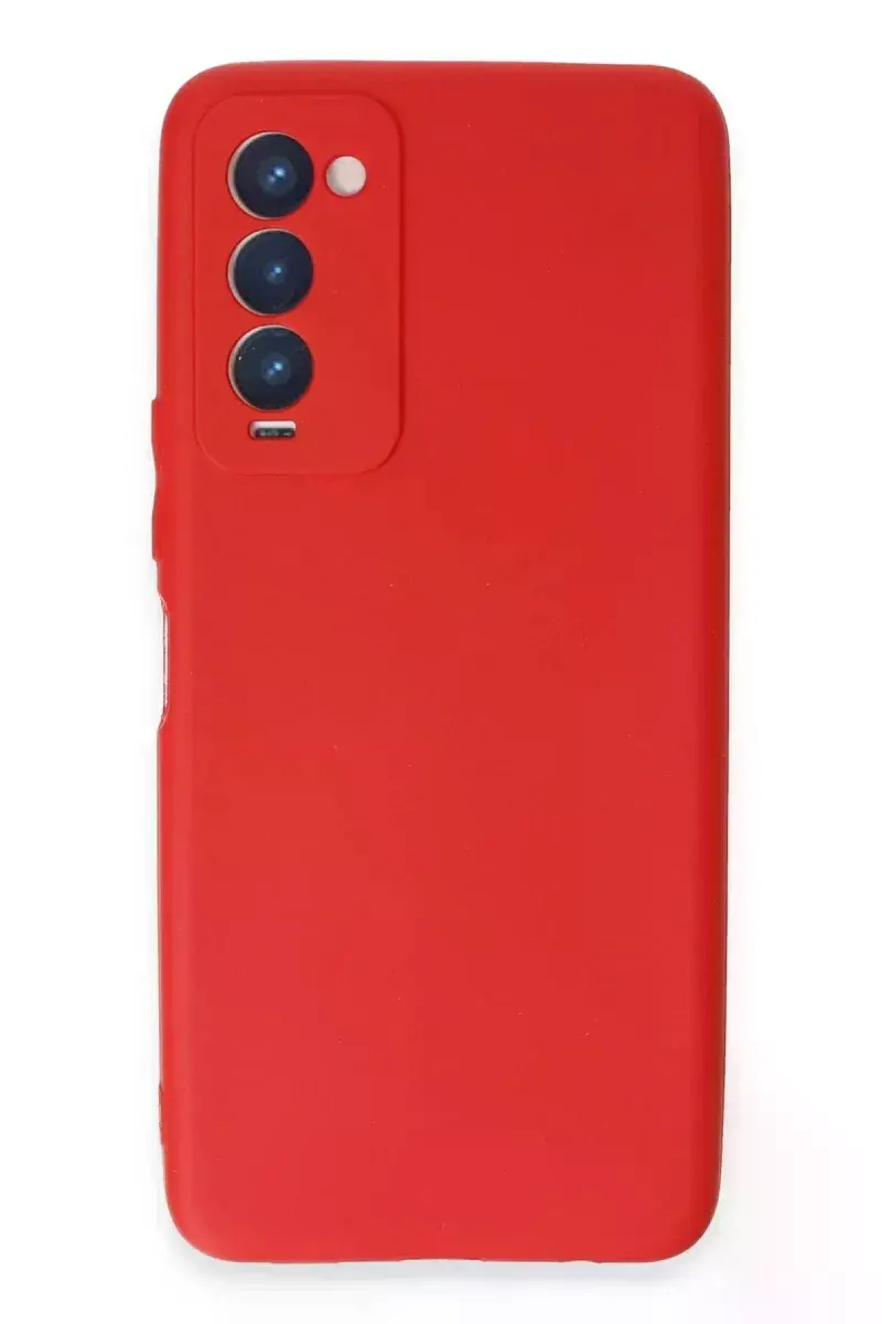 Tecno Camon 18 Kılıf First Silikon - Kırmızı