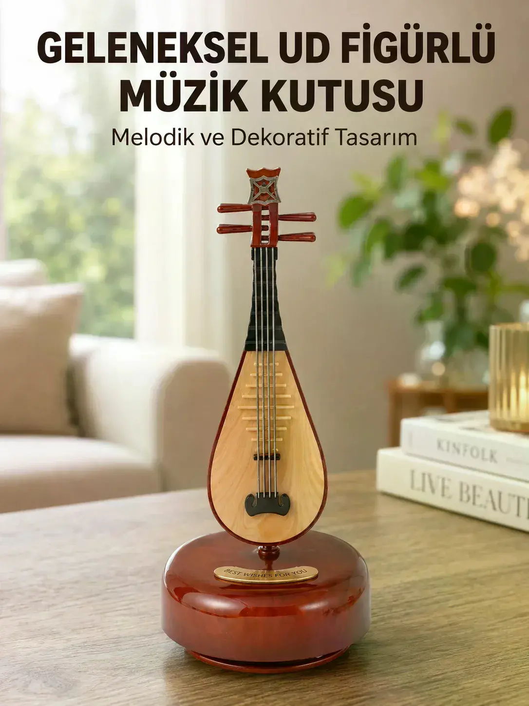 Enstrüman Şeklinde Müzik Kutusu Lüt Tasarım Melodious Music