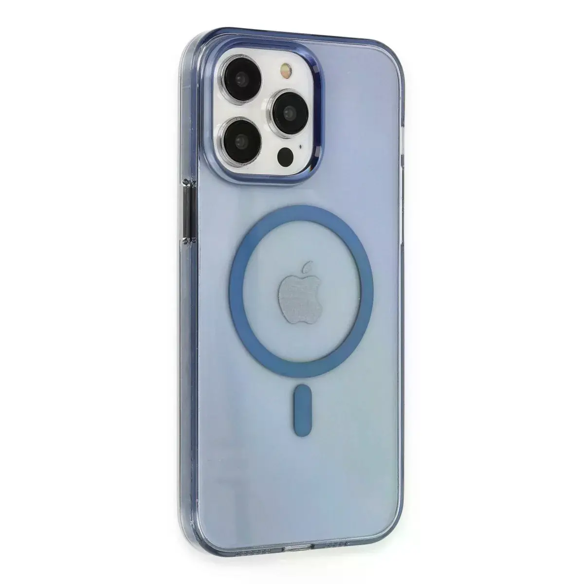 Apple İphone 14 Pro Kılıf Tron Şeffaf Magsafe Kapak - Mavi