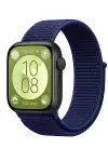 Huawei Fit 4 Hasırlı Cırtcırtlı Kordon - Lacivert-Mürdüm-1