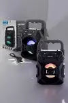 Işıklı Bluetooth Hoparlör Müzik ve Renkli Işık Taşınabiilir-7