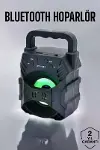 Işıklı Bluetooth Hoparlör Müzik ve Renkli Işık Taşınabiilir-2