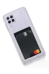 Samsung Galaxy A22 Kılıf Kart Şeffaf Silikon - Şeffaf-3