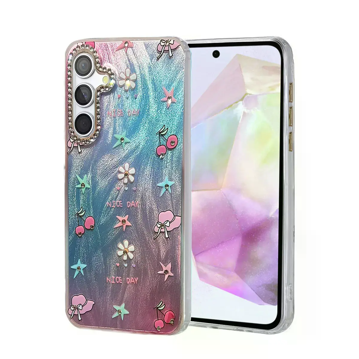 Samsung Galaxy A35 5g Kılıf Blade Aynalı Desenli Kapak - Desen 4