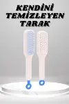 Silikon Yumuşak Sıkı Dişli Sihirli Geri Çekilebilir Tarak Kendini Tezleyen Saç Fırçası-1
