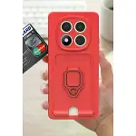 Xiao Red Note 14 Pro 4g Kılıf Zuma Kartvizitli Yüzüklü Silikon - Pembe-3