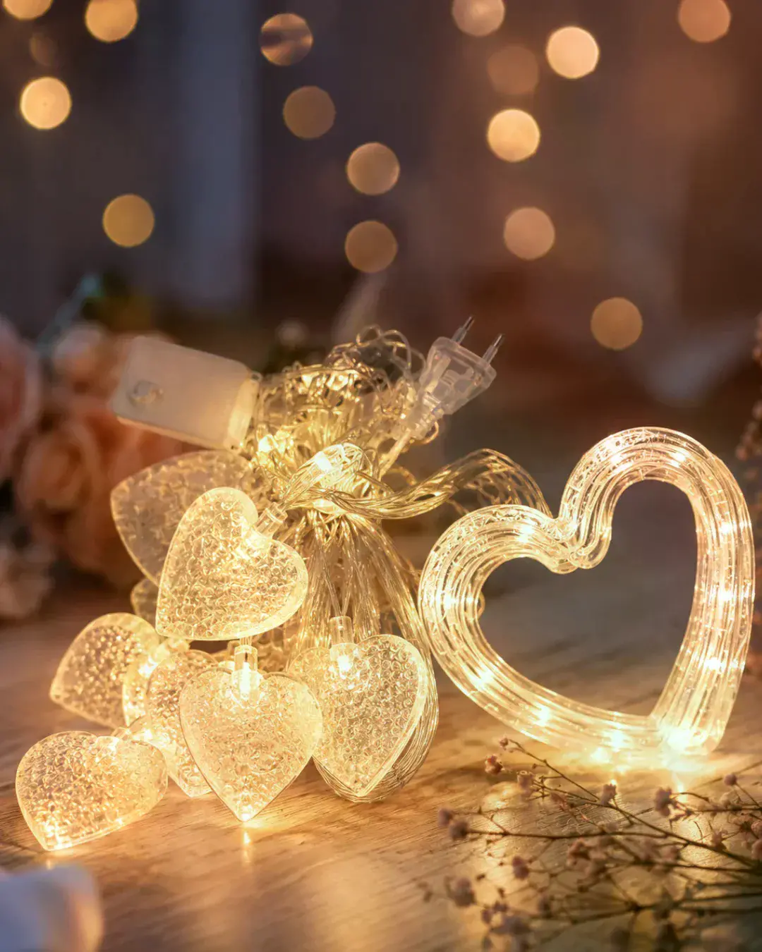 LED Kalp Neon Lamba Dekoratif Romantik Gece ve Ortam Işığı