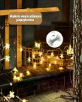 Dekoratif Yıldız Led Aydınlatma 20 Ledli 5 Metre Günışığı Yeni Nesil-8