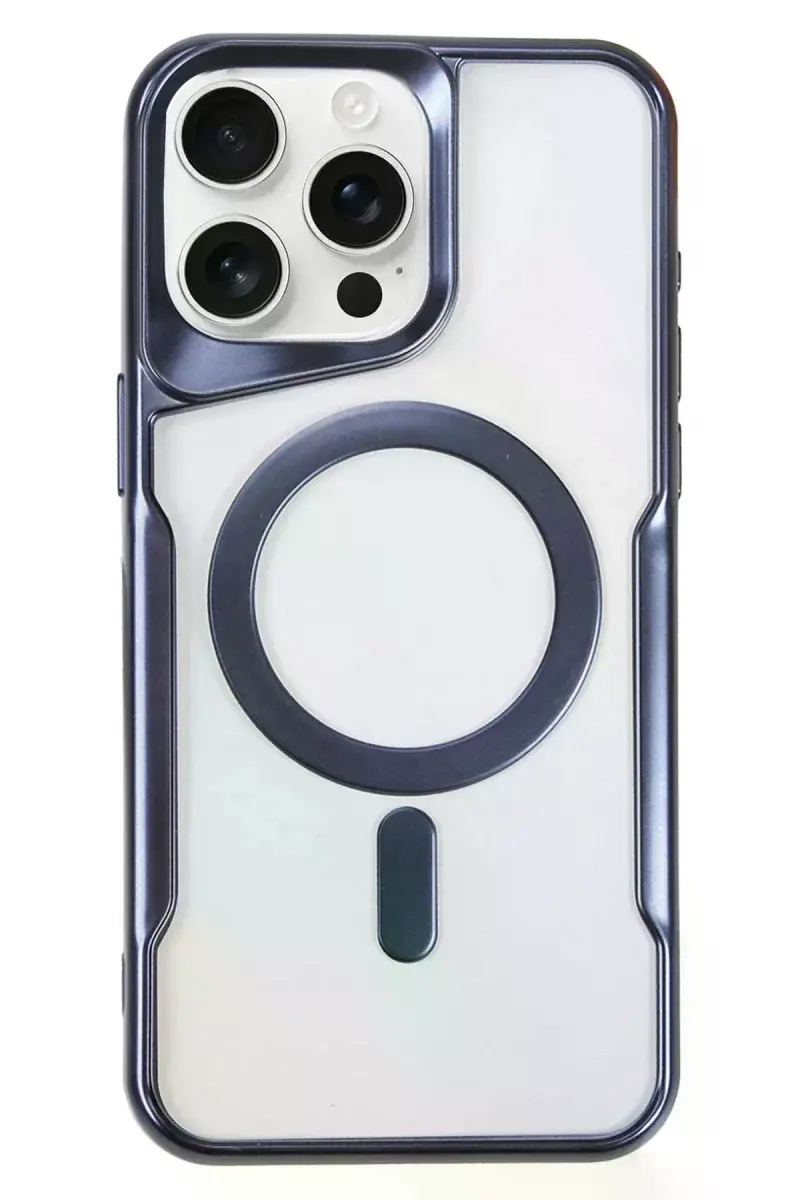 Apple iPhone 16 Pro Max Kılıf Boyi Magsafe Silikon Kapak - Lacivert