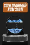 Dekoratif Sulu Kum Saati Ofis Masa Üstü Ev Yuvarlak Kum Saati-1