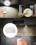 Uzaktan Kumanda İle Kontrol Edilebilen Yapışkanlı 3 Lü Kablosuz Led Spot Lamba-2