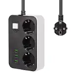 3 USB’li 3’lü 1.8 m Akım Korumalı Priz-4