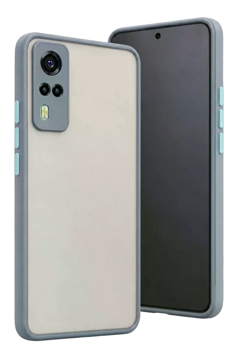 Vivo Y53S Kılıf Montreal Silikon Kapak - Gri
