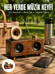 Bluetooth Hoparlör Ahşap Klasik Retro Gramofon Bluetooth Müzik Kutusu-1