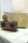 Bluetooth Hoparlör Ahşap Klasik Retro Gramofon Bluetooth Müzik Kutusu-7